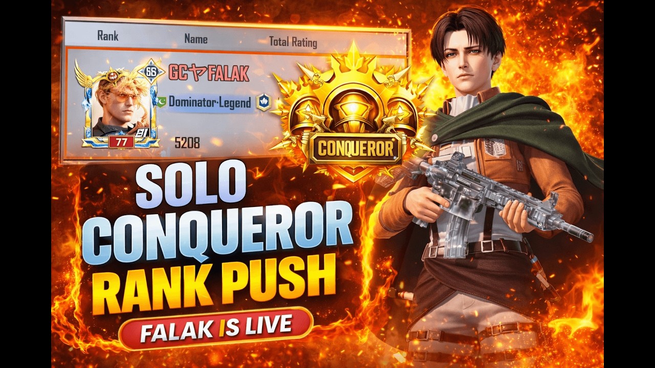NEW SEASON SOLO RANK PUSH 🔥 | Road To Conqueror | Falak Is Live | PUBG Mobile