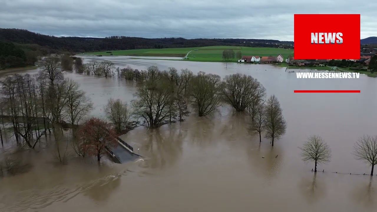 Hochwasser in Trendelburg 24.12.2023