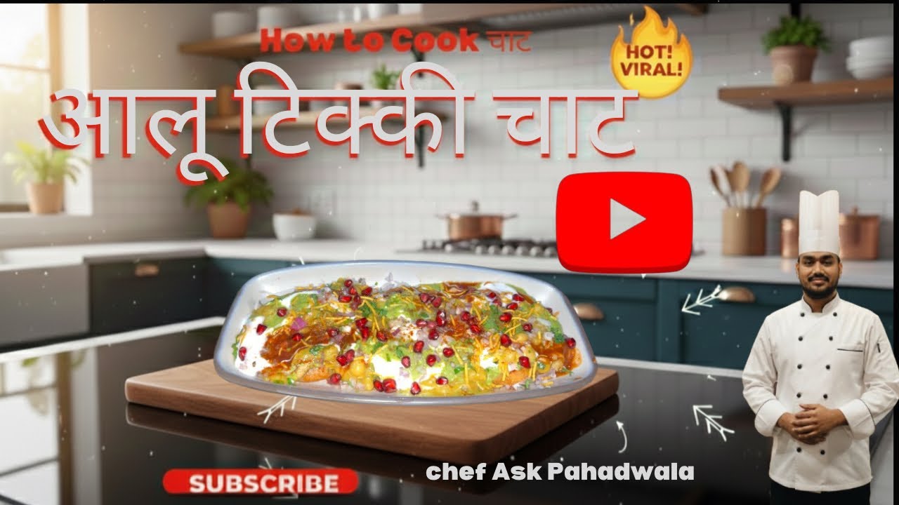 How To Make Aloo Tikki chaat. आलू टिक्की चाट कैसे बनाये Alloo Tikki chaat# streetFood India#chef 