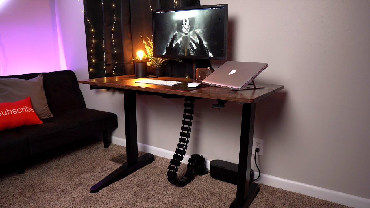 My Budget Sit Stand Desk Setup | Pneumatic Sit Stand Desk Review