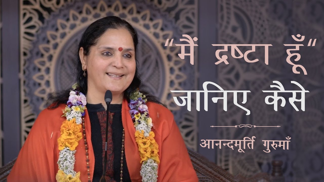 'मैं द्रष्टा हूँ' , जानिए कैसे | 'Main drashta hun', janiye kaise | Anandmurti Gurumaa