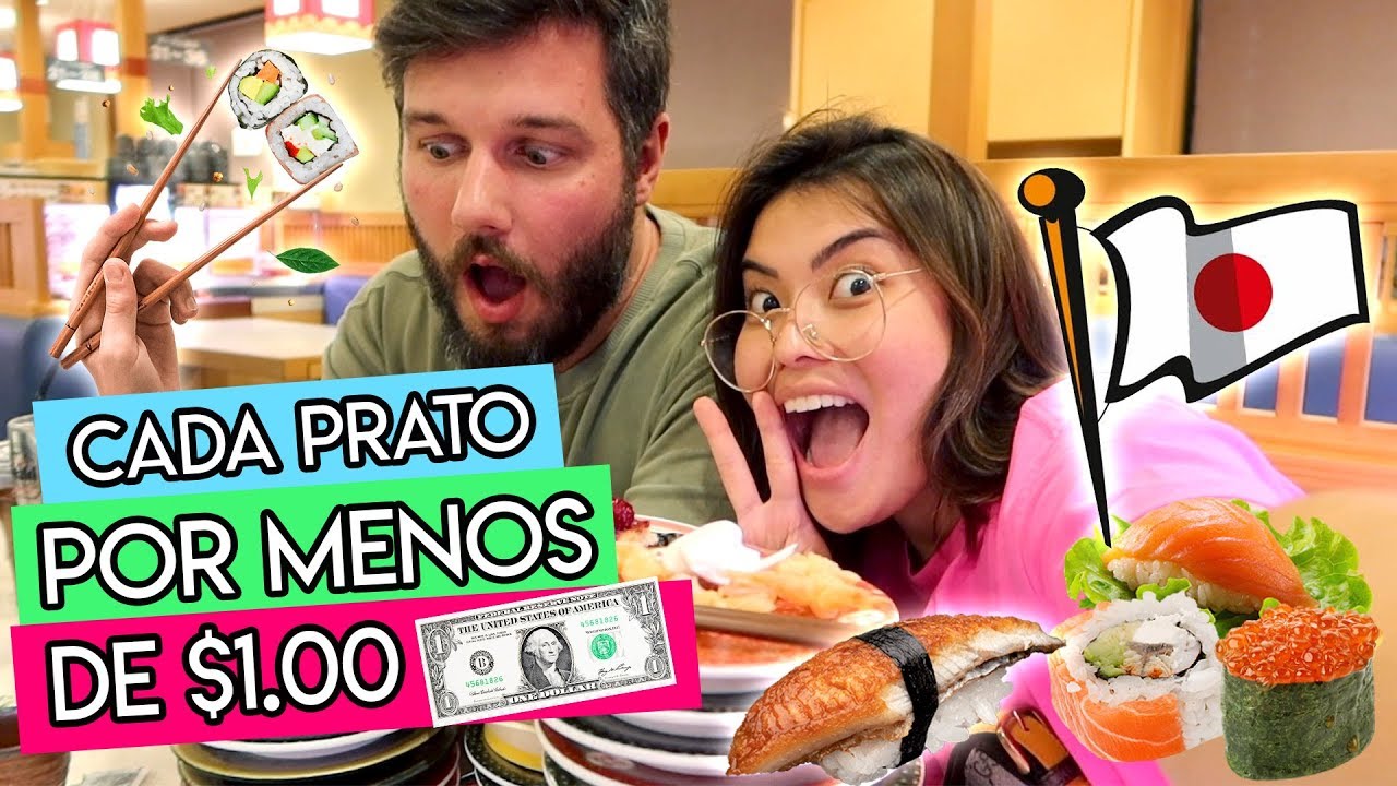 COMO FUNCIONA UM SUSHI DE ESTEIRA NO JAPÃO 🇯🇵 🎉✨