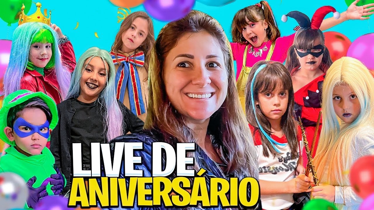 ANIVERSÁRIO DA JU  - COM TODAS AS MINI VILÃS E O MINI CHARADA ☆ #LIVE18