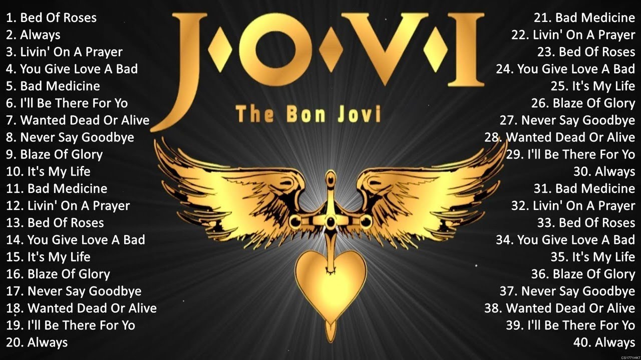 Bon Jovi Greatest Hits Playlist Full Album - Best Of Bon Jovi Collection Of All Time