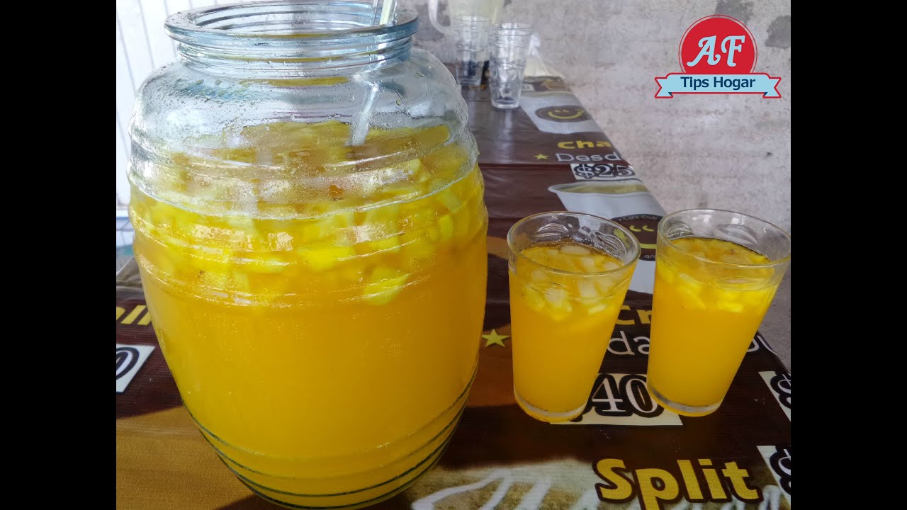 como hacer agua de piña para vender