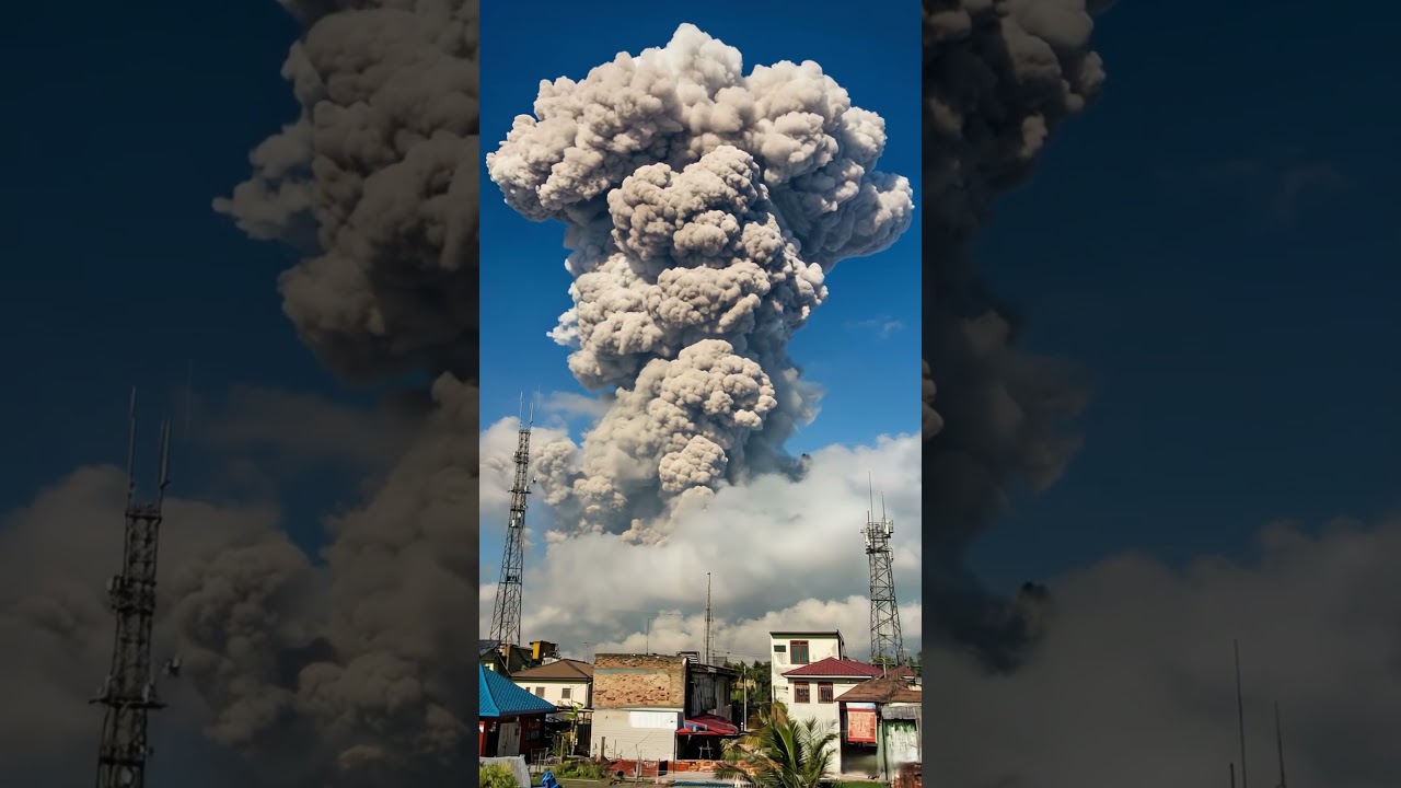 Sinabung Volcano Eruption 🌋 Indonesia | Powerful Lava & Ash Clouds in 4K Ambience