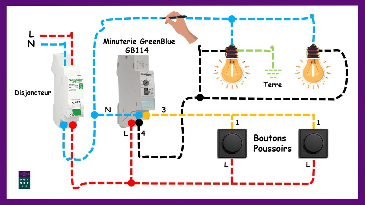 Branchement Minuterie GreenBlue GB114 Pas Chère Et Efficace Licht Zeitschaltuhr Einbauen
