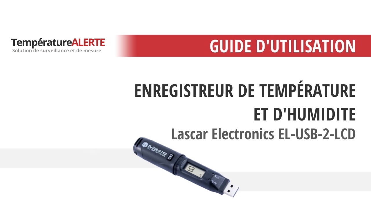 TEMPÉRATURE ALERTE - Enregistreur EL-USB-2-LCD - Guide d'utilisation