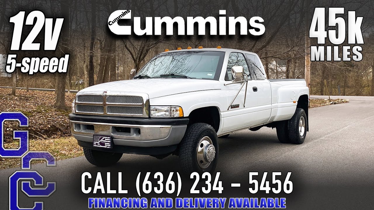 12v Stick Shift 5.9 Cummins For Sale: 1995 Dodge Ram 3500 Dually 4x4 Diesel With Only 45k Miles