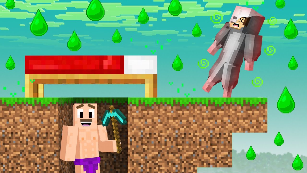 Minecraft BedWars BUT there's ACID RAIN!