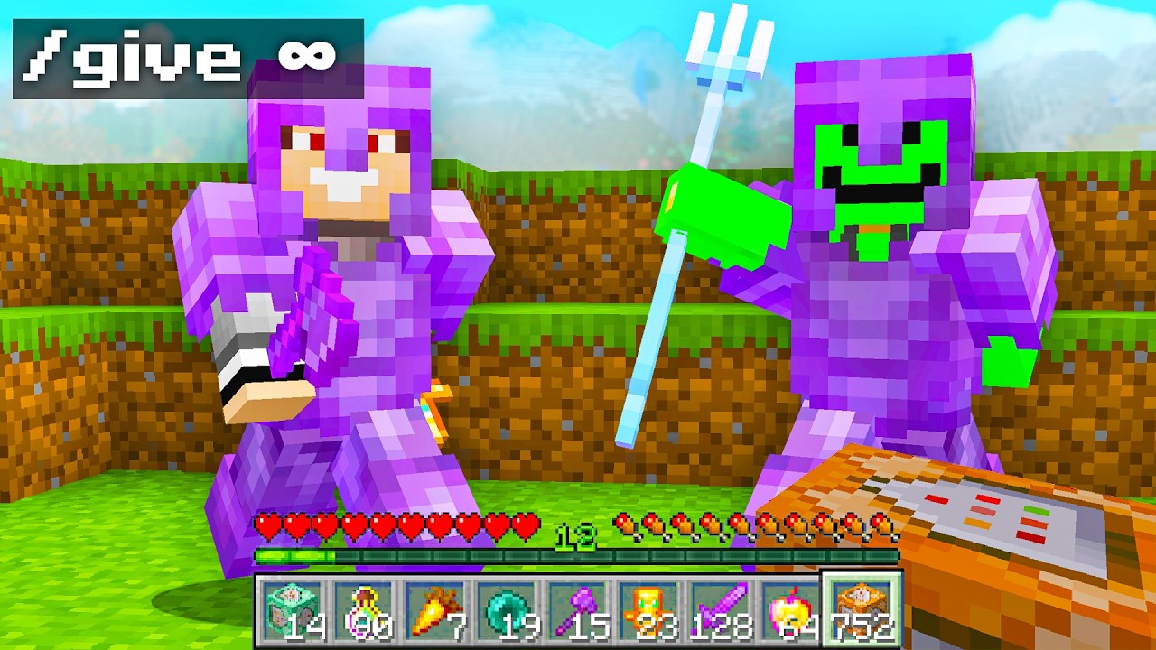 Sekretnie Używam /GIVE na SERWERZE w MINECRAFT
