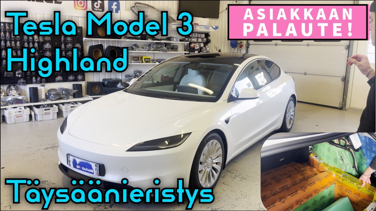 Tesla Model 3 Highland | Täysäänieristys | Asiakkaan Palaute!