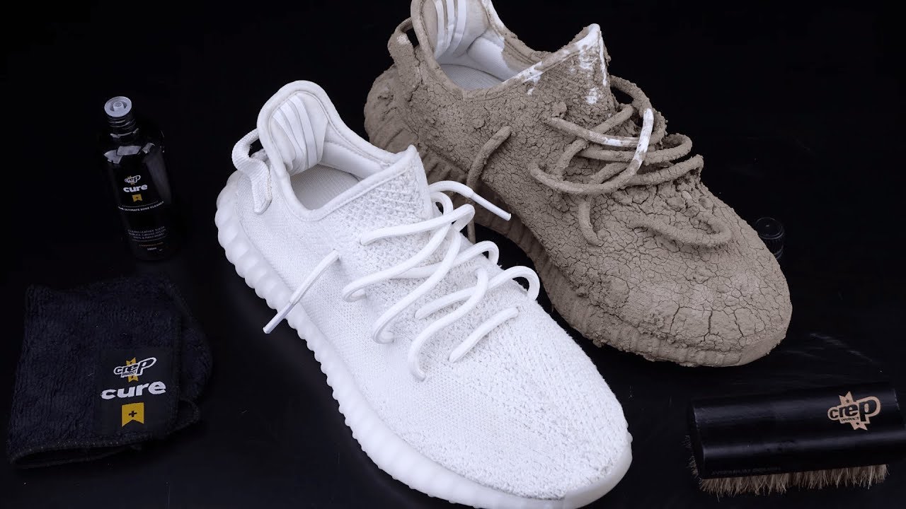How To Clean Yeezy 350 V2 Cream White vs Mud - Crep Protect Cure - EXTREME TEST