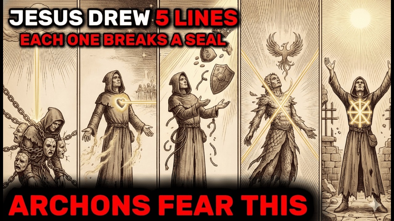 THE 5 LINES JESUS DREW IN THE DUST — The Forbidden Gnostic Key They Tried to Erase
