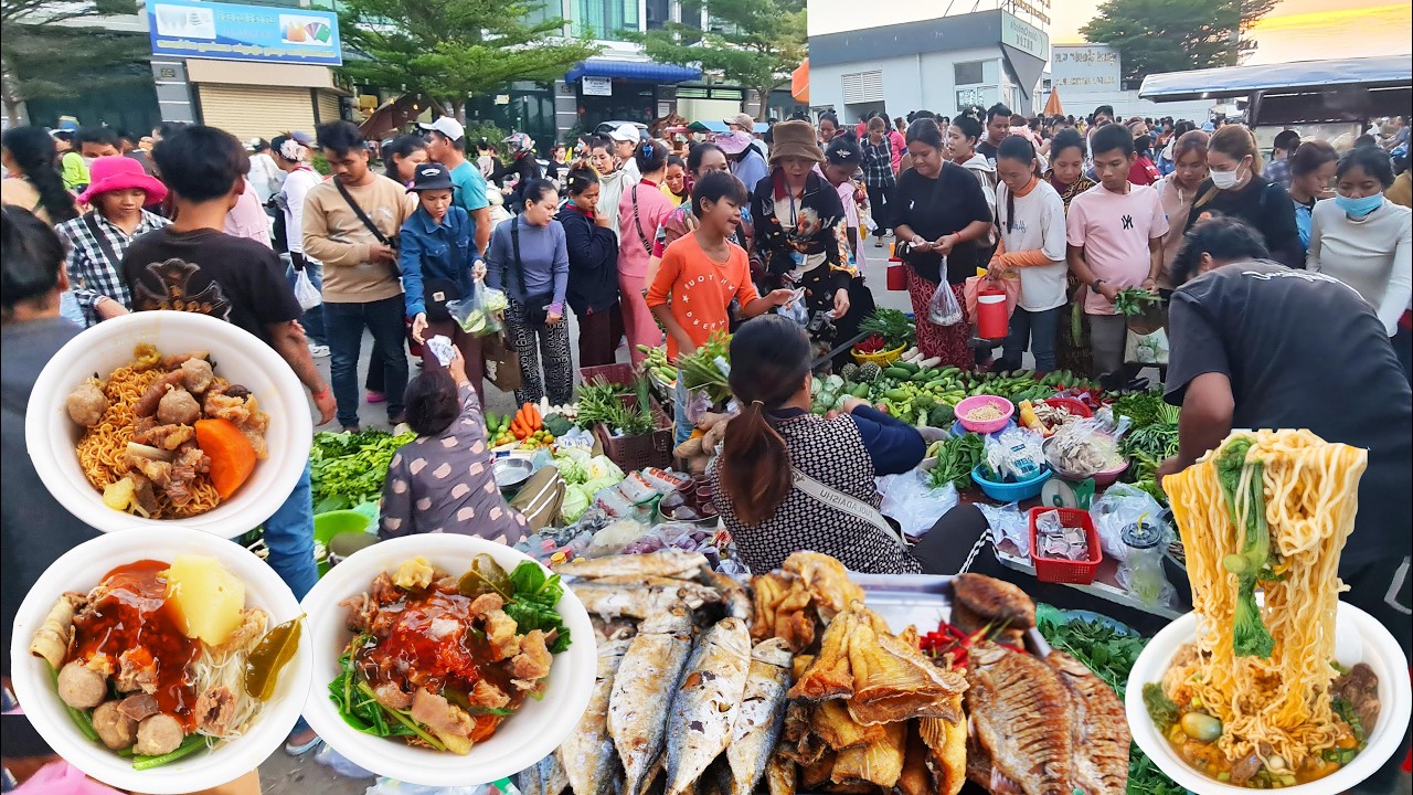 Amazing! Under $1 Cambodian Street Food That Feeds Thousands of Workers Daily