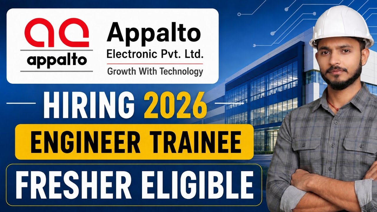 APPALTO ELECTRONIC RECRUITMENT 2026 | ENGINEER TRAINEE | B.TECH JOBS 2026 | FRESHERS ELIGIBLE