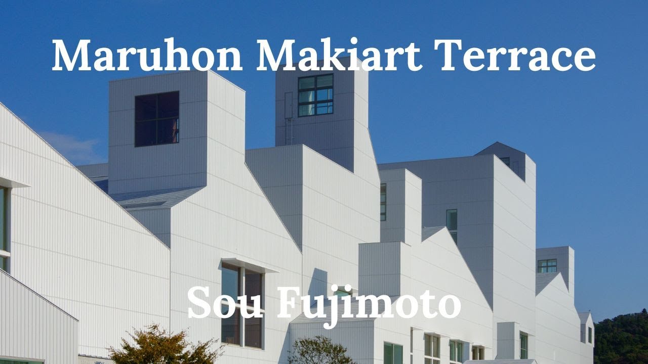 建築226　マルホンまきあーとテラス｜2011年の東日本大震災からの復興のシンボルとして建築｜藤本壮介氏の設計｜白い三角の家形が連ならる外観が特長である【字幕付き】