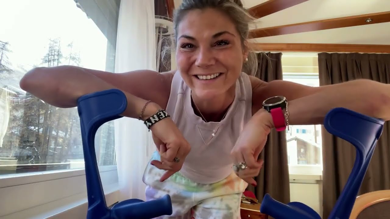 Faire des exercices avec un pied dans le plâtre