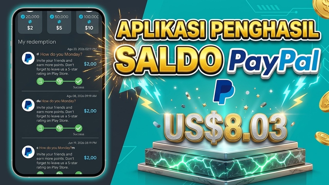 LANGSUNG CAIR! APLIKASI PENGHASIL SALDO PAYPAL TERCEPAT 2026