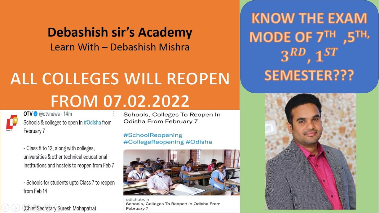 All College will Reopen on 7Feb 2022||BPUT Students must watch