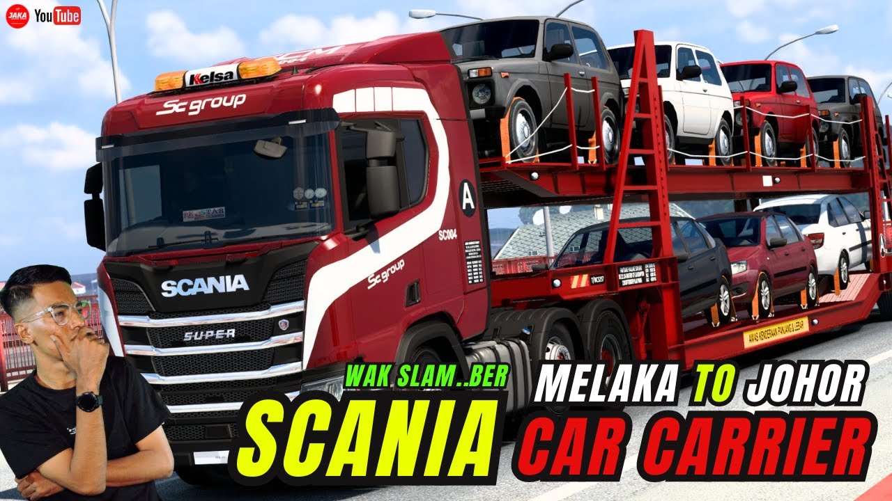 SCANIA CAR CARRIER 'WAK SLAM..BERR' ❓❗ HANTAR KERETA PERGI KE JOHOR ❗❗ [ETS HIGHWAY MALAYSIA]