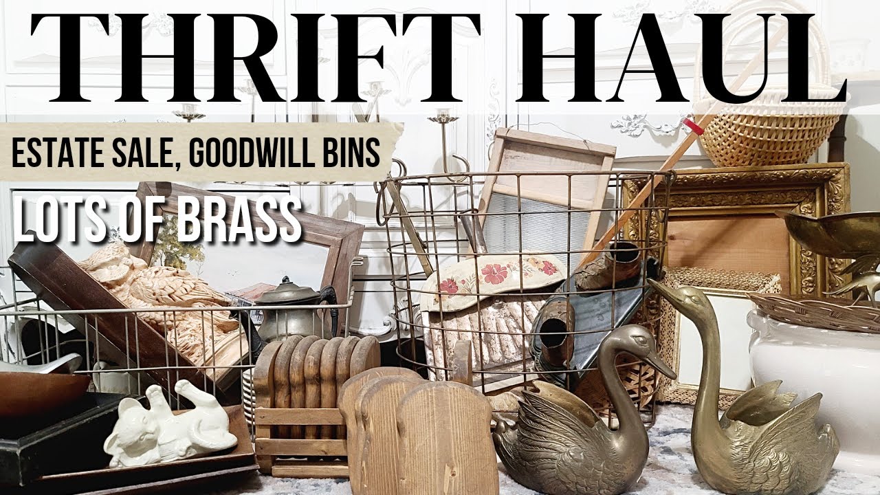 Thrift Haul • Goodwill Outlet Bins • Estate Sale • Thrifting for home decor