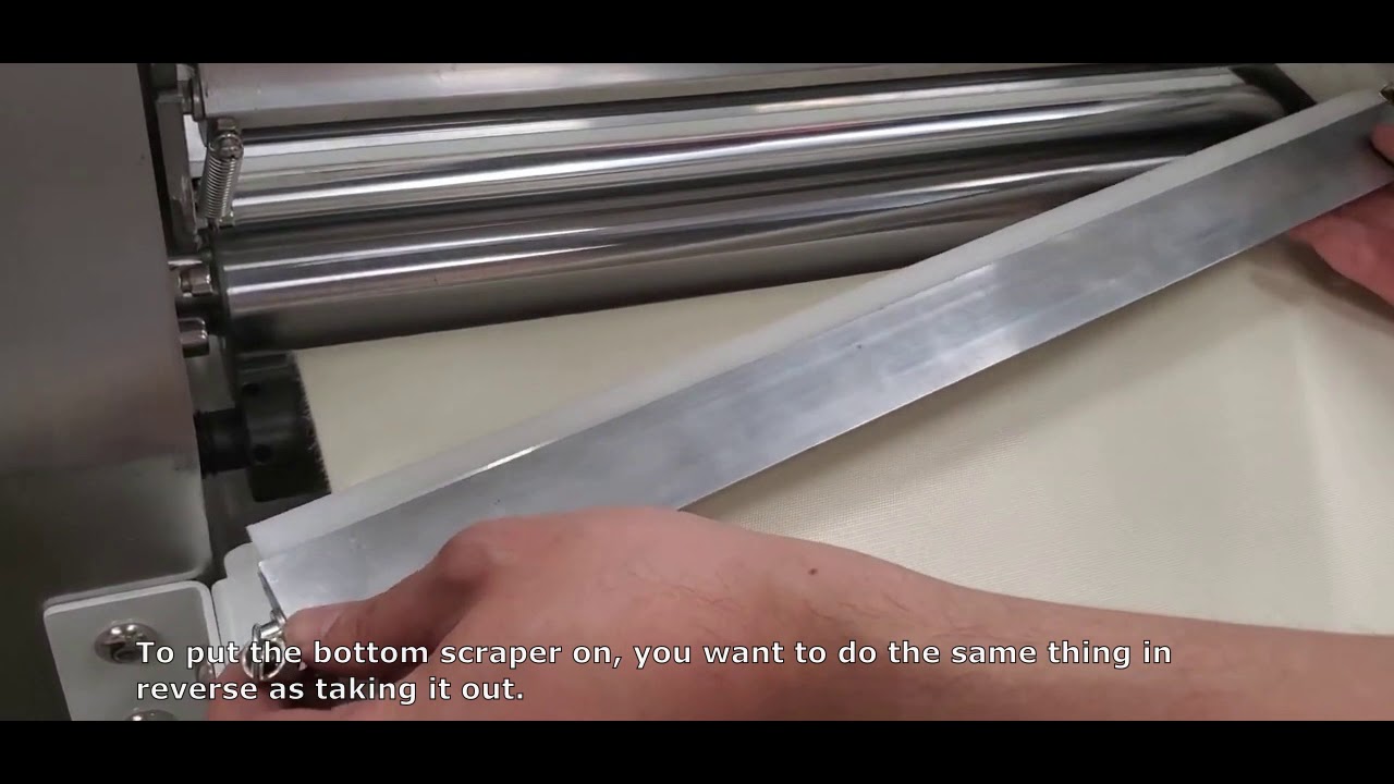 Re-installing Scrapers On Standard Series Dough Sheeters After Cleaning