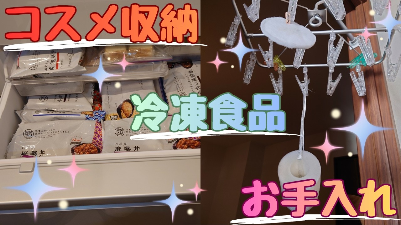 【vlog】コスメ収納/冷凍収納/掃除機お手入れ