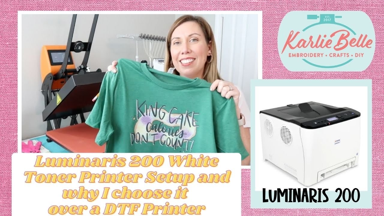 Luminaris 200 White Toner Printer Setup and why I choose it over a DTF Printer
