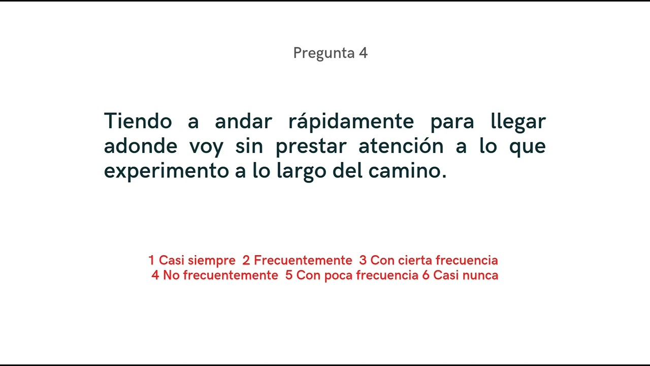 Test de Mindfulness o Atenci&oacute;n Plena (MAAS)