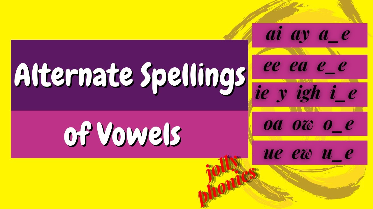 Alternative Spellings of Vowels/ How To Teach Alternative Spellings Of Vowels To Kids