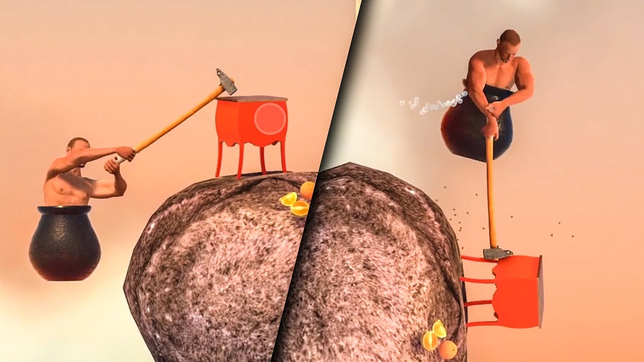 Getting Over It... Nhưng màn hình của tui XOAY 90 ĐỘ!