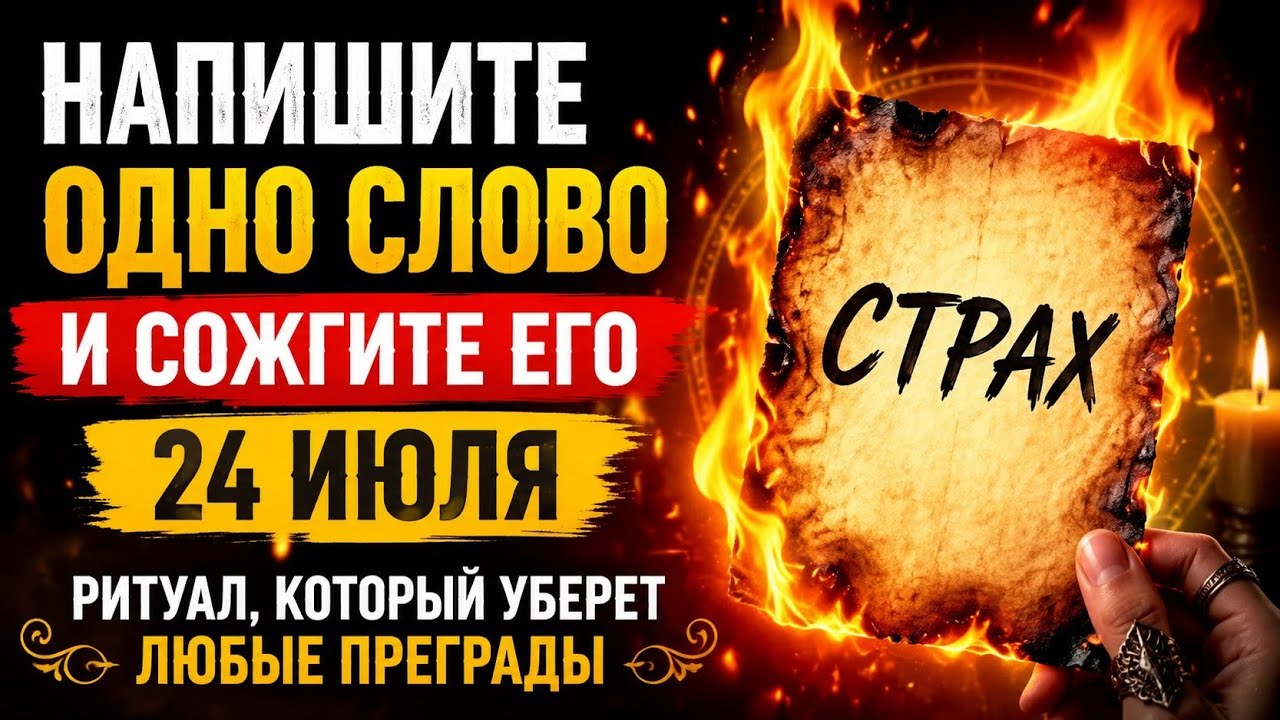 Write one word and burn it on July 24th.