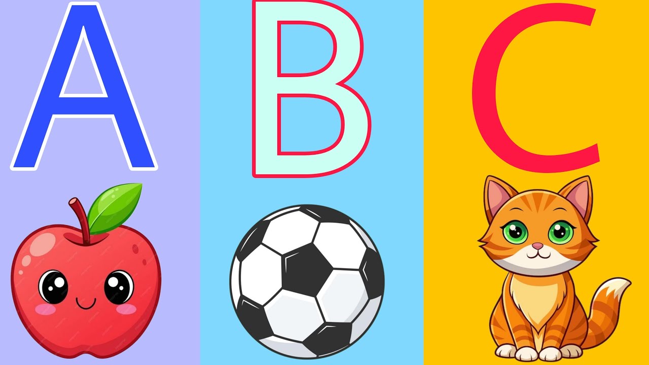 ABCD cartoon video, alphabet song for kids, easy learning
