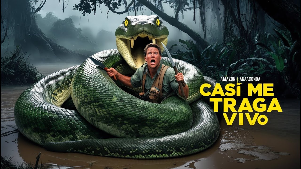 “La Anaconda Gigante que Casi Devora a un Cazador en el Amazonas”