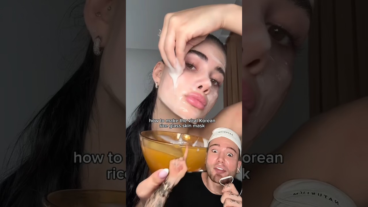 VIRAL DIY KOREAN FACE MASK😱 (follow for more💗) #kbeauty #skincare #skin #diy #beauty @selinadasilvaa