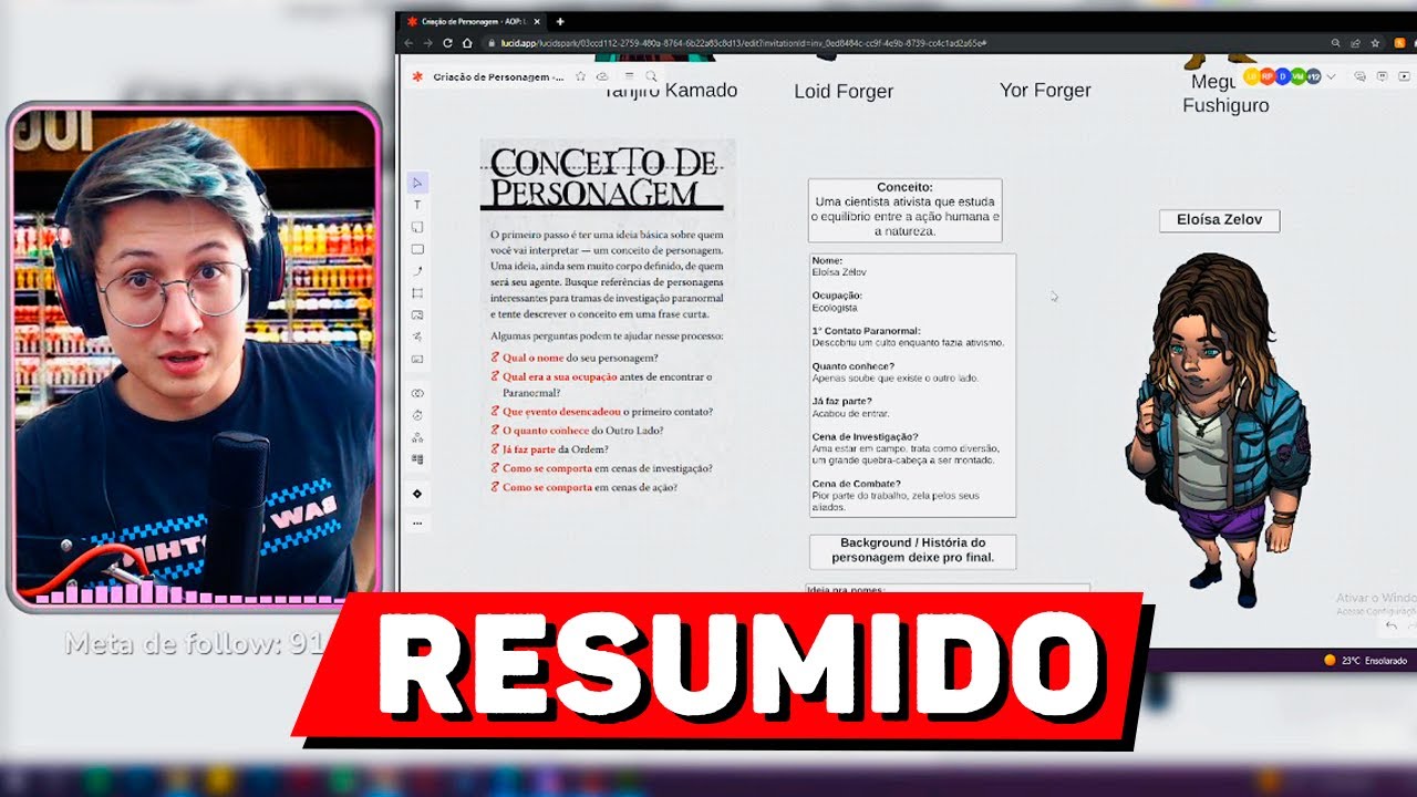 Criando seu personagem ORDEM PARANORMAL - RESUMÃO