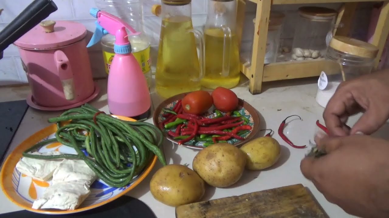 SAMBAL KENTANG TELOR DAN TUMIS KACANG TAHU #masakanrumahan #masaksambal #videomasakan