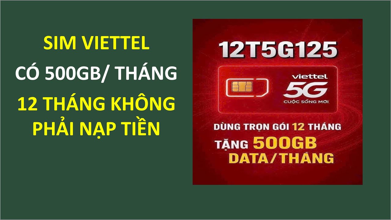 Sim Viettel v&agrave;o mạng c&oacute; 500GB mỗi th&aacute;ng