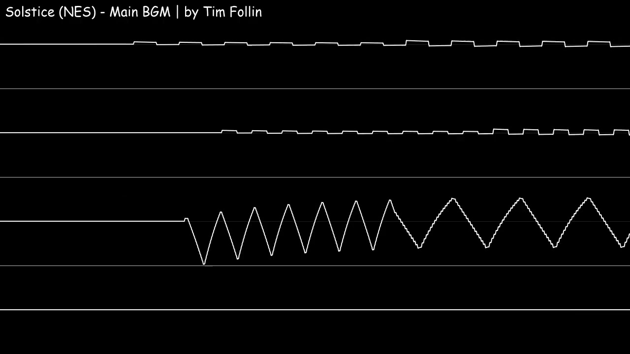 Solstice (NES) - Main BGM [Oscilloscope view]