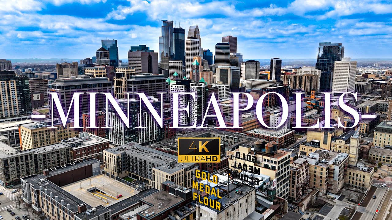 🛸Drone Minneapolis, MN [DJI Mini 4 Pro] City Tour in 4K 🛸