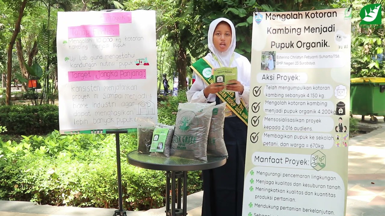 MENGOLAH KOTORAN KAMBING MENJADI PUPUK ORGANIK - ESTER SMP NEGERI 23