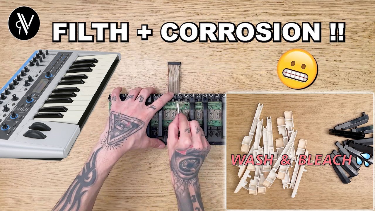 SYNTHESIZER MAINTENANCE + DISCOLORED KEYS RESTORATION / NOVATION K-STATION DISASSEMBLY