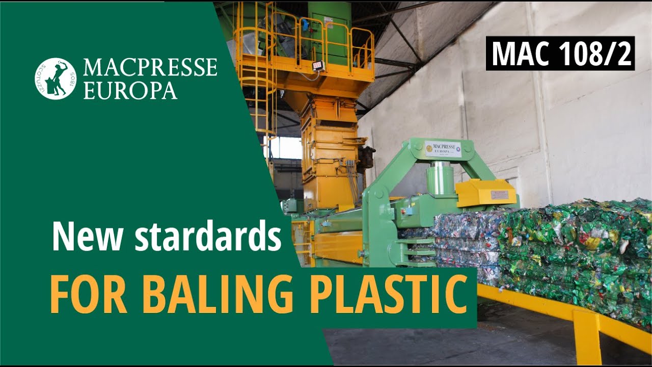 Recycling Plastic baler MAC 108/2: the Macpresse multi-materialbaler for plastic, HDPE and PET