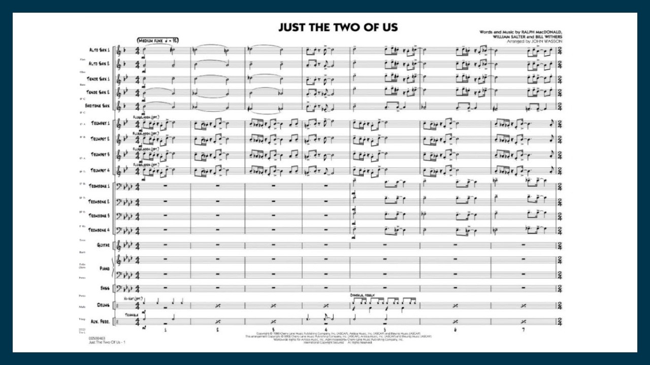 Just the Two of Us arranged by John Wasson