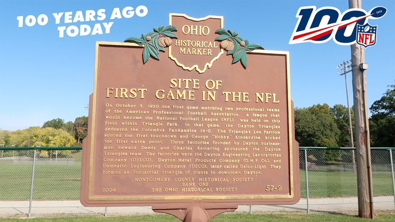 100 Years Ago TODAY The First NFL Game Was Played HERE