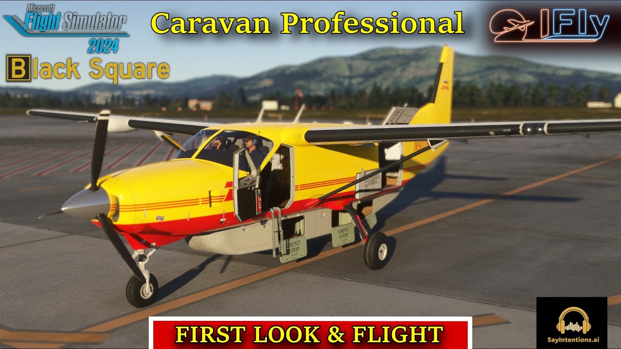 MSFS24 | BLACK SQUARE CARAVAN | FIRST LOOK & TEST | #msfs2024 #toliss #cessnacaravan