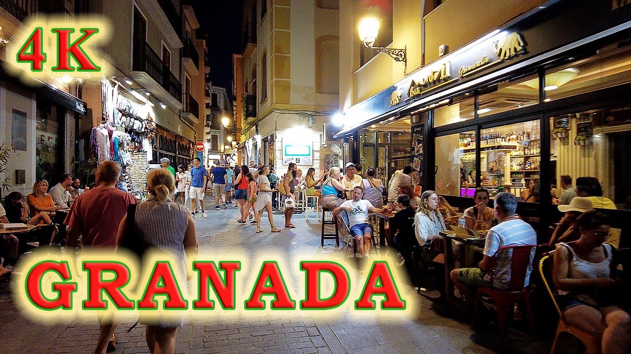 [4k] A walk in GRANADA at night
