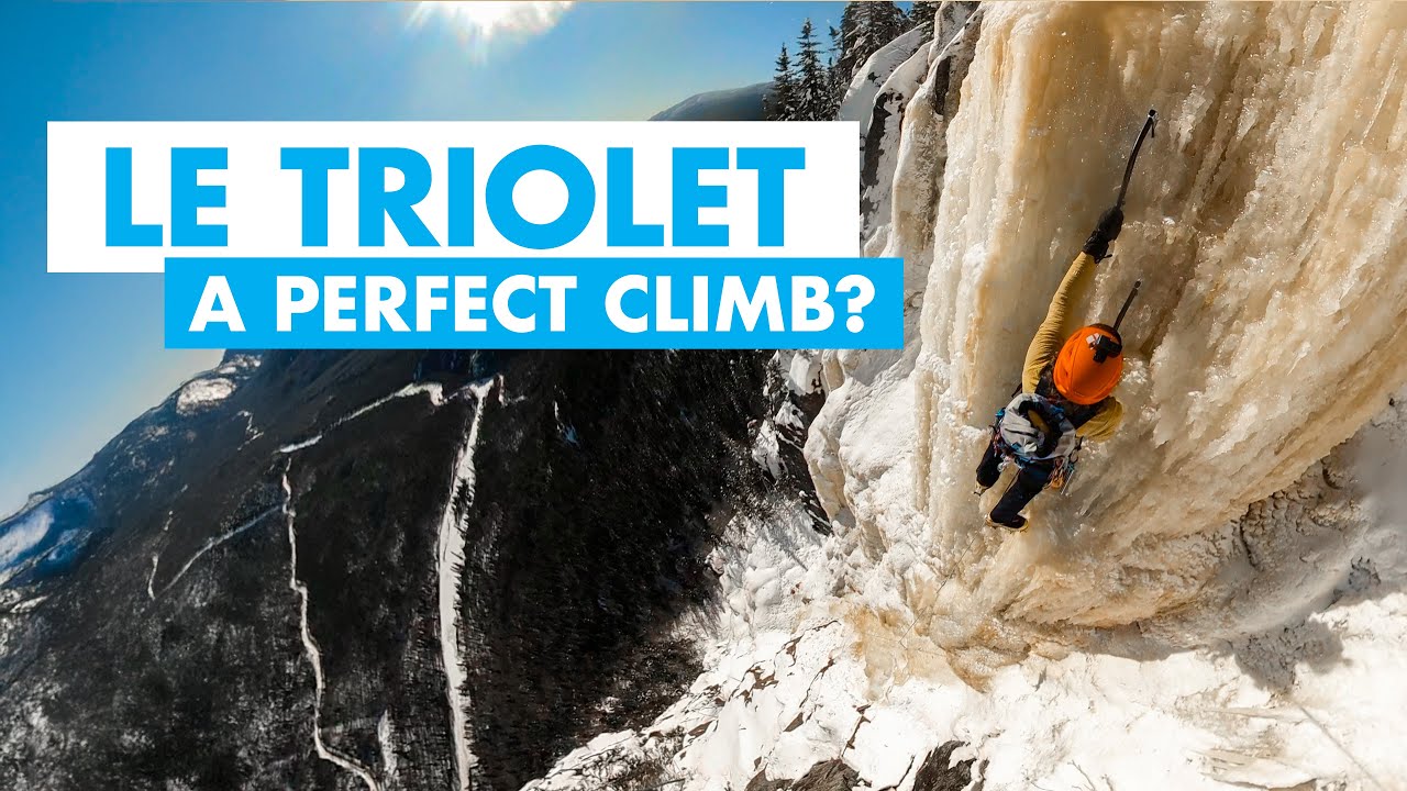 Ice climbing one of North America's most pleasant routes - Le Triolet WI5
