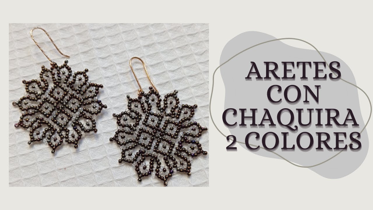 ARETES DE CHAQUIRA CAFE CON TRANSPARENTE | ARETES DE 2 COLORES✨